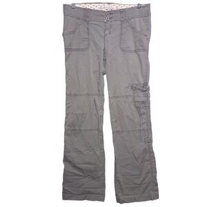 Hollister Cargo Pants Womens 3 Green Low Rise Straight Leg Y2K Utility Gorpcore